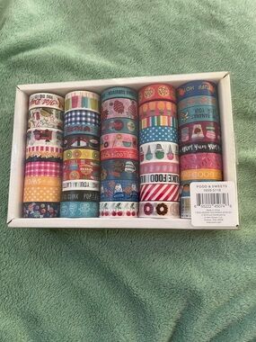 Assorted Food & Sweets Decorative Washi Tape Set - Multicolor 45pcs